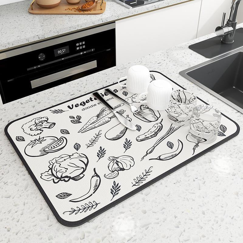 Absorbent Kitchen Counter Drying Mat