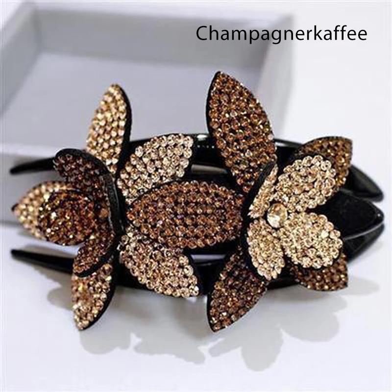 Sparkly Double Blossom Hair Barrette