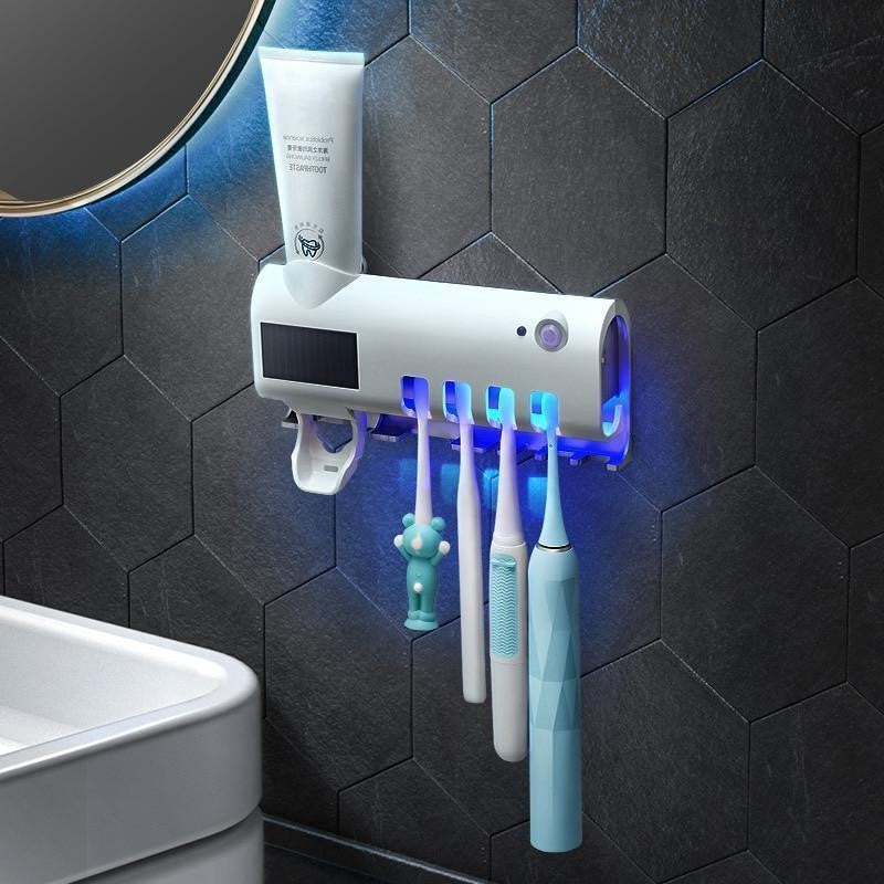 Portable UV Toothbrush Cleaner & Holder