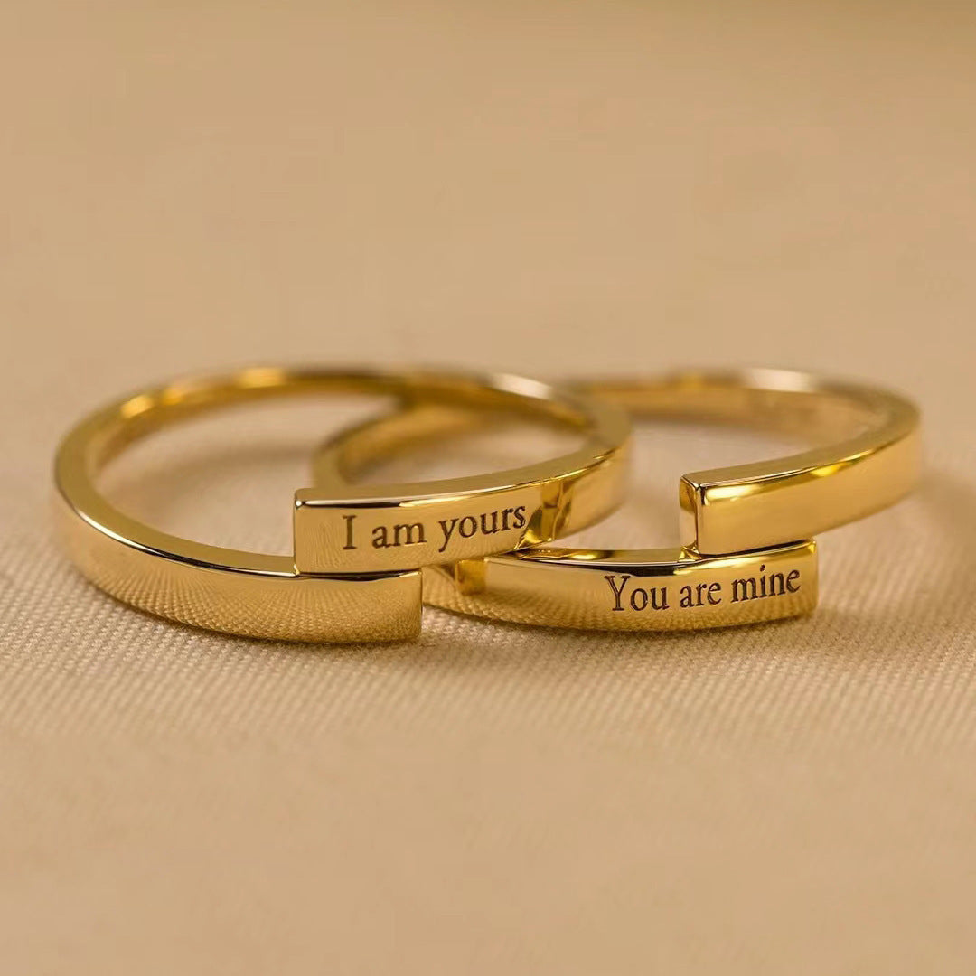 Personalized Engraved His Hers Couple Ring Set - Halri