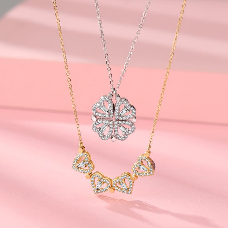 Lucky Four Leaf Clover Pendant Necklace - Halri