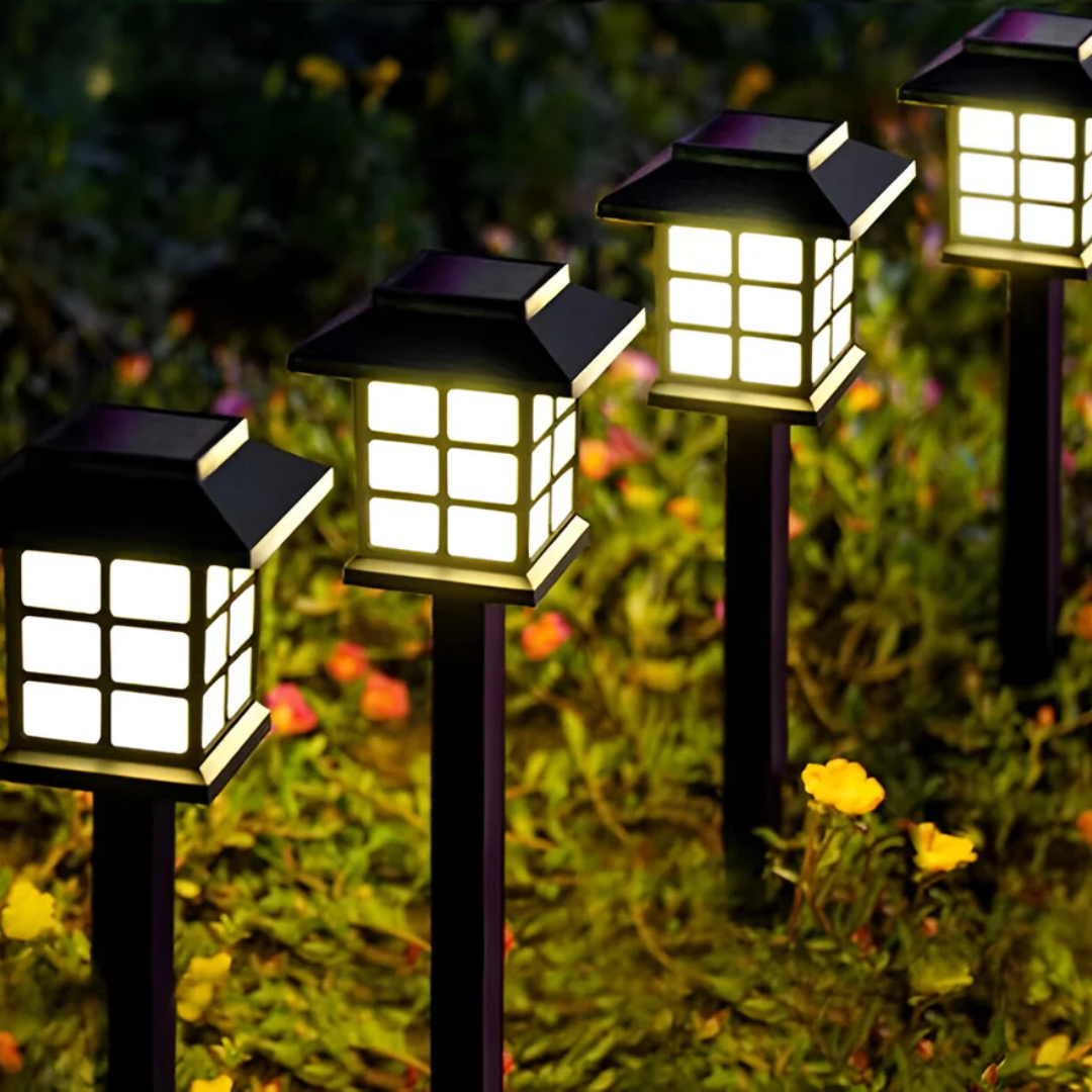 Premium Solar Garden Lamp Black Outdoor - Halri