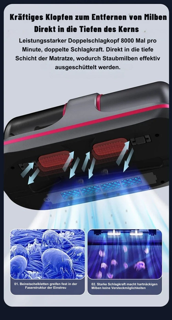 Portable Handheld Bed Vacuum with HEPA Filtration