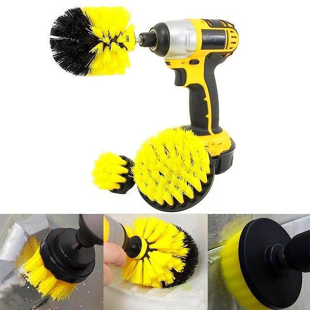 Heavy Duty Drill Powered Cleaning Brush Set - Halri
