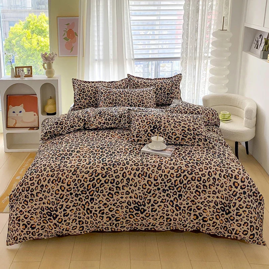 Premium Leopard Pattern Bedding Set - Halri