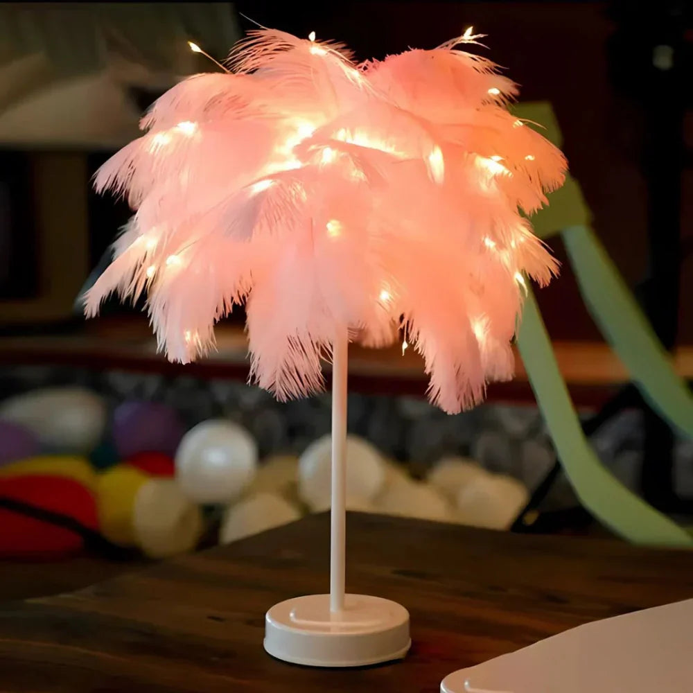 Tropical Island Style Palm Tree Table Lamp