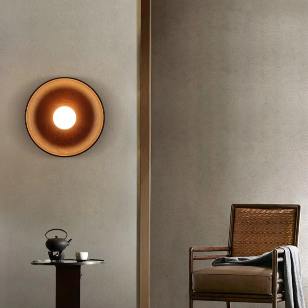 Rustic Wood Wall Light Lamp