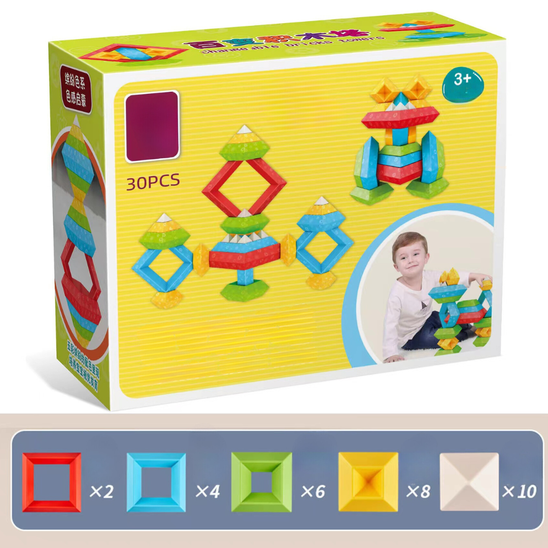 Kid-Friendly Wooden Stacking Blocks