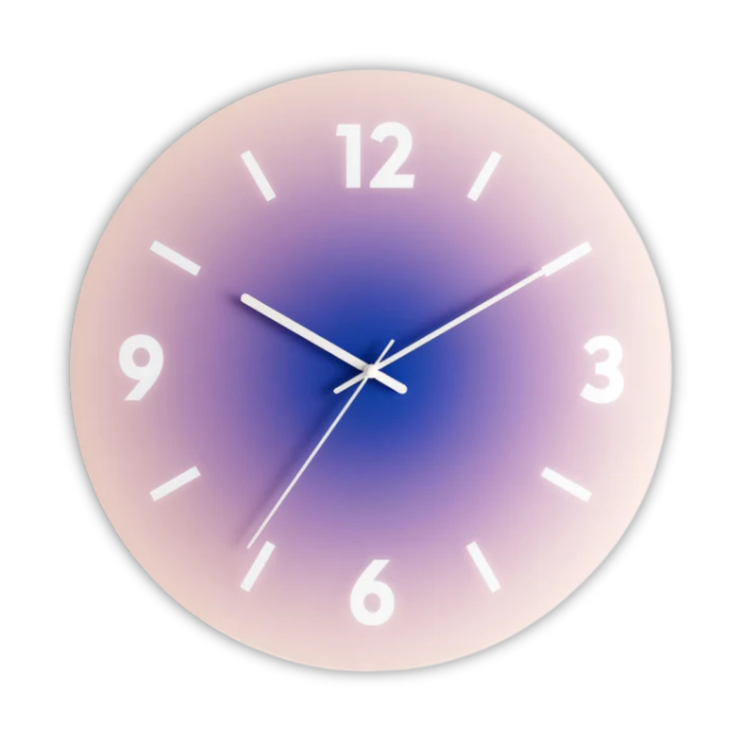 Stylish Round Glass Wall Clock