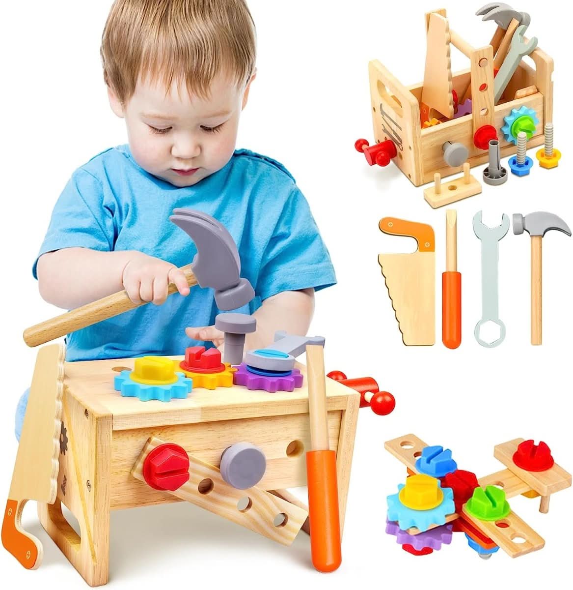 Wooden Kids Tool Box for Creative Play - Halri