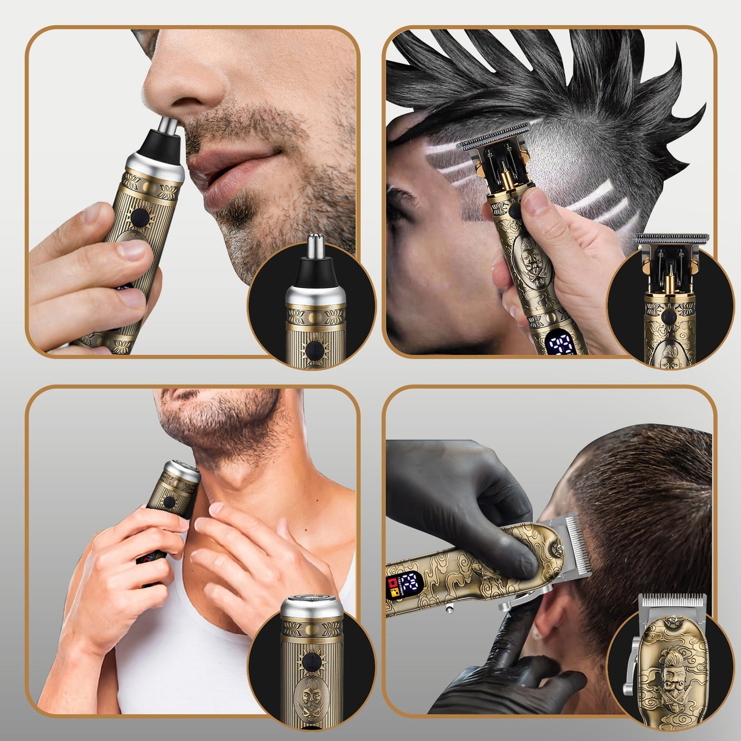 Premium 4-in-1 Grooming Clipper Set