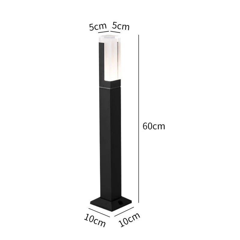 Weatherproof Black Outdoor LED Garden Lamp