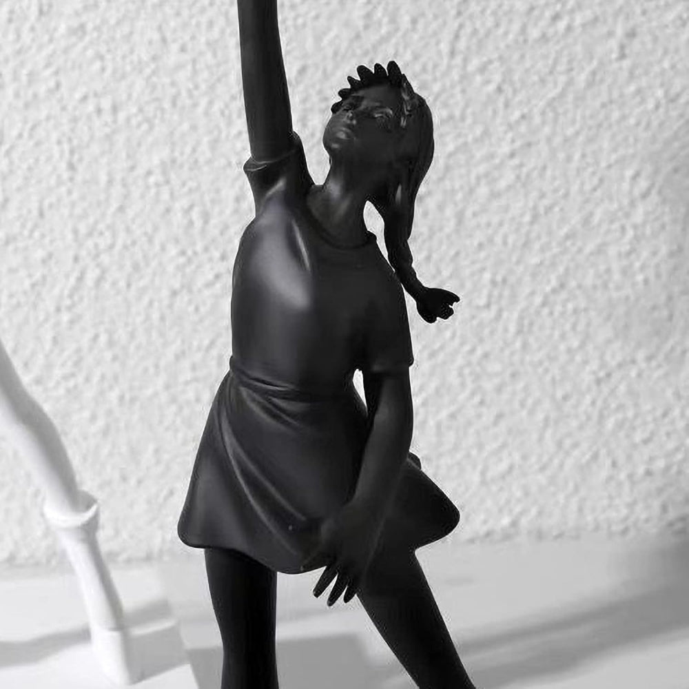 Cute Girl Balloon Figurine Modern Home Decoration
