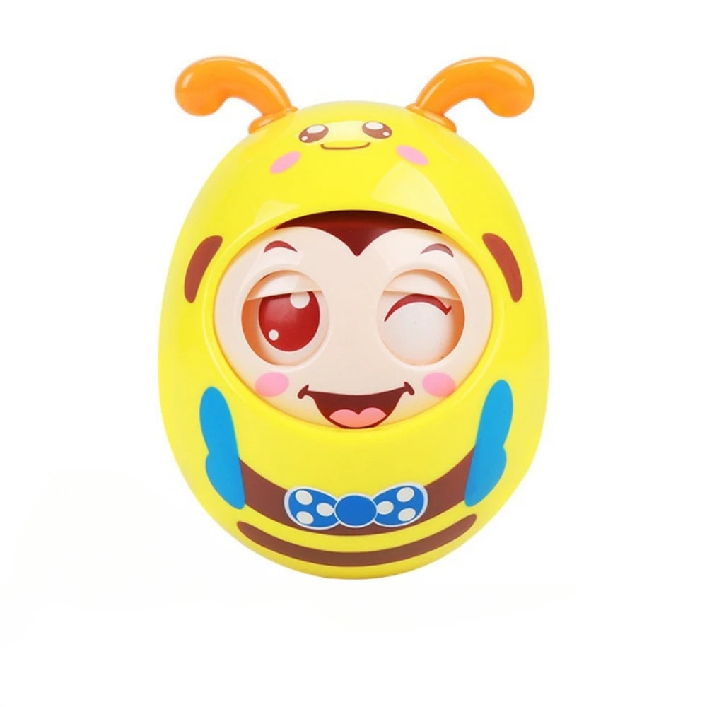 Cartoon Bee Tumbler Toy โ Wobbling Baby Toy for Hand-Eye Coordination