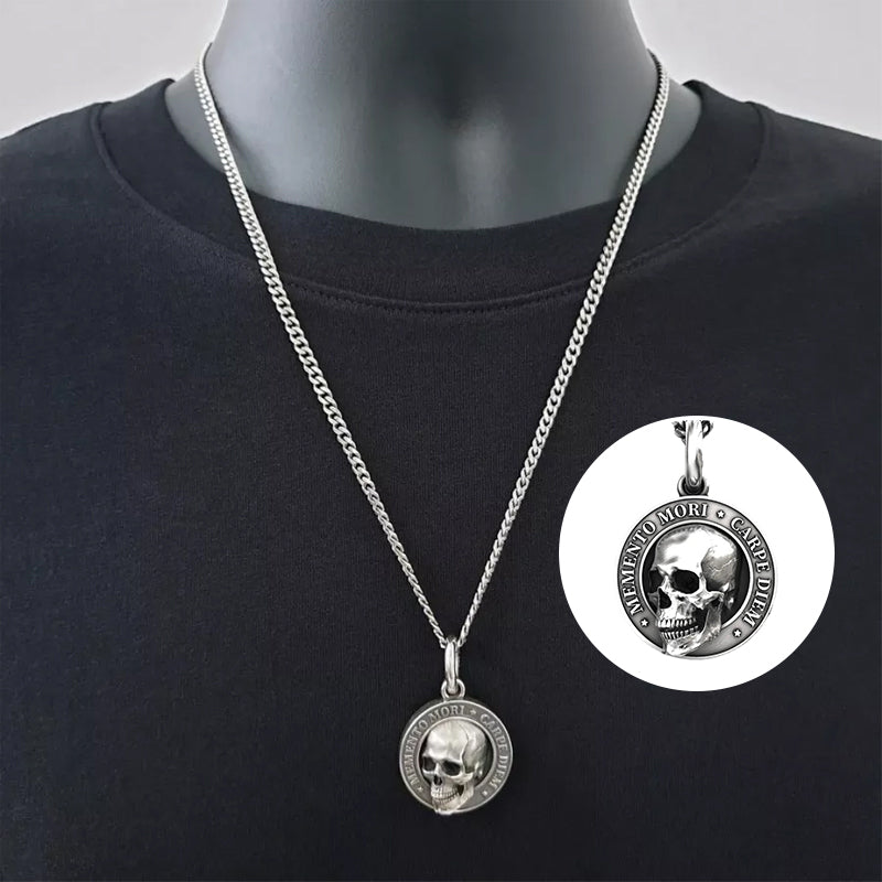 Trendy Skull Pendant in Silver Tone Metal - Halri