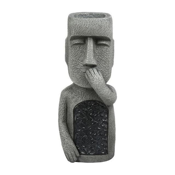 Outdoor Solar Powered Planter Garden Statue Pot