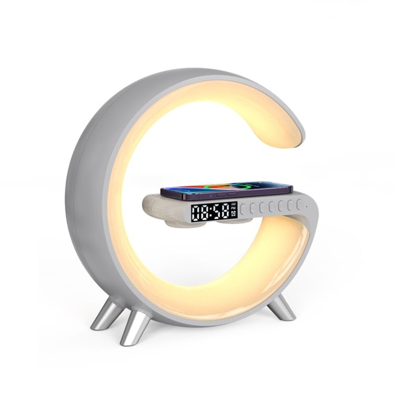 LED Smart Lamp with Wireless Charging, Bluetooth Speaker, and RGB Light Effects โ 256 Modes and 16 Million Colors 8