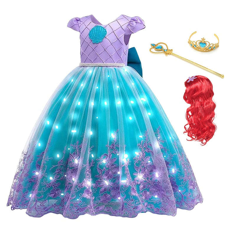 Girls Mermaid Princess Costume Dress