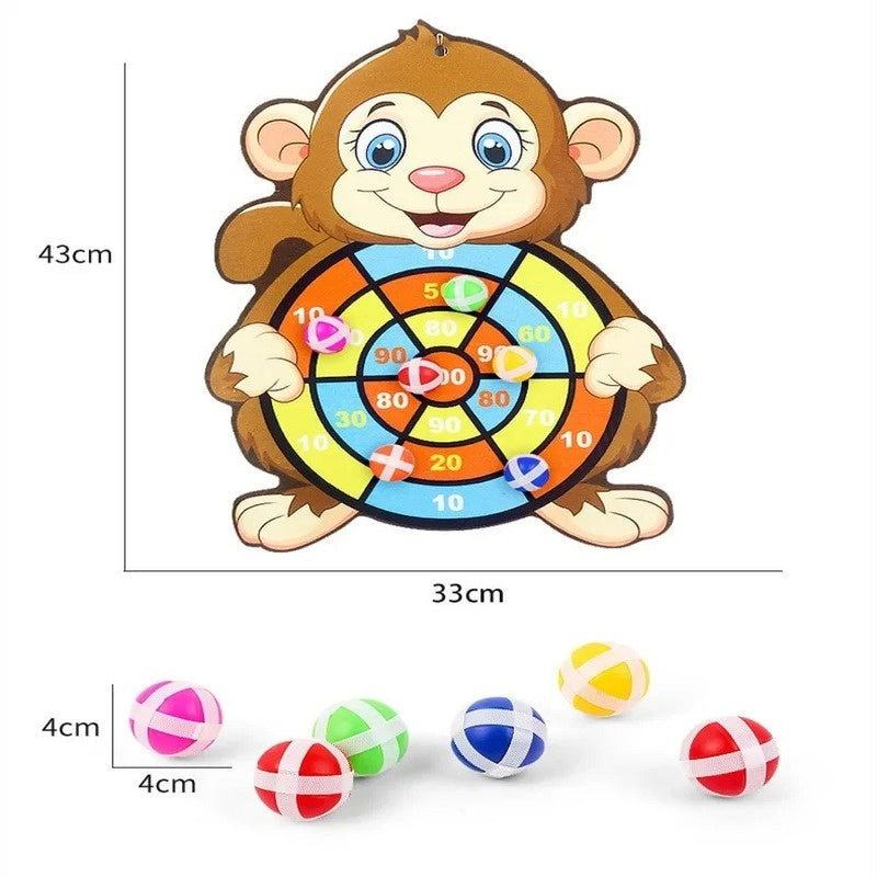Montessori Throw Sport with Colorful Animal-Themed Dartboards, Improves Coordination, Safe for Ages 1+