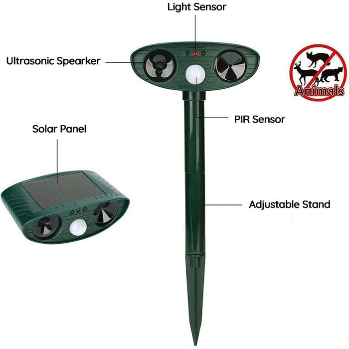 Outdoor Squirrel Repellent Solar Powered Yard Defender