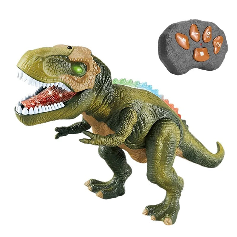 Remote Control Dinosaur Toy Walking Roaring, Realistic T-Rex Design, Lights & Sounds, Multi-Directional Movement, Safe for Kids 3+