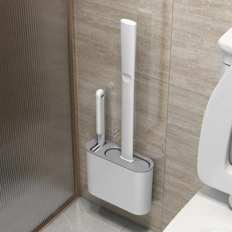 Bathroom Toilet Brush Set with Holder & Antibacterial Bristles - Halri