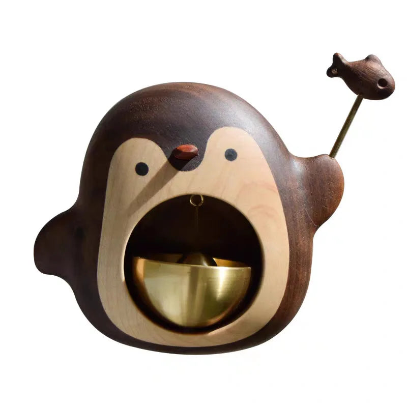 Funny Wood Penguin Door Bell