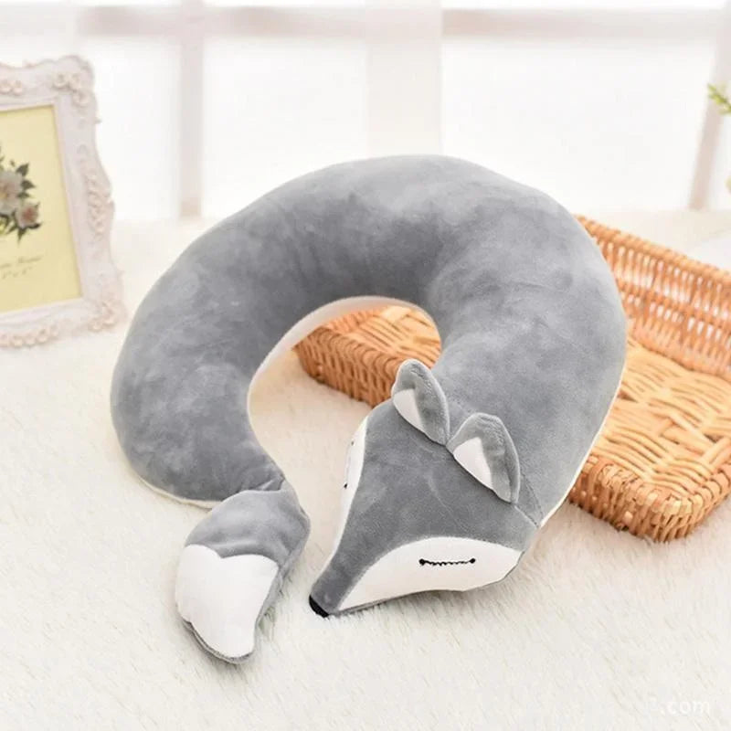 Comfy Fox Travel Neck Pillow for Kids & Adults