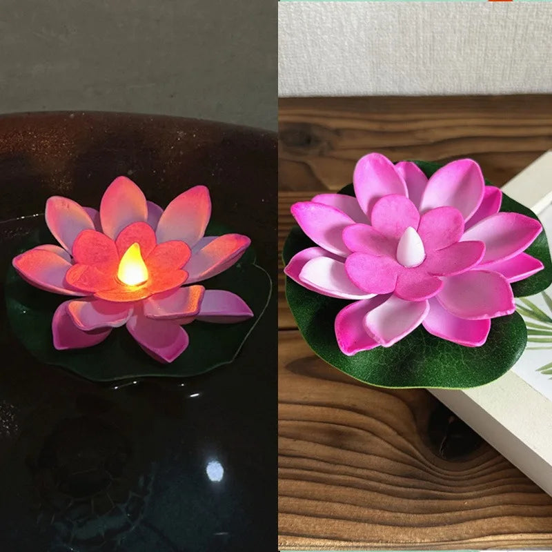 Floating Flower Pond Light with LED Sensor