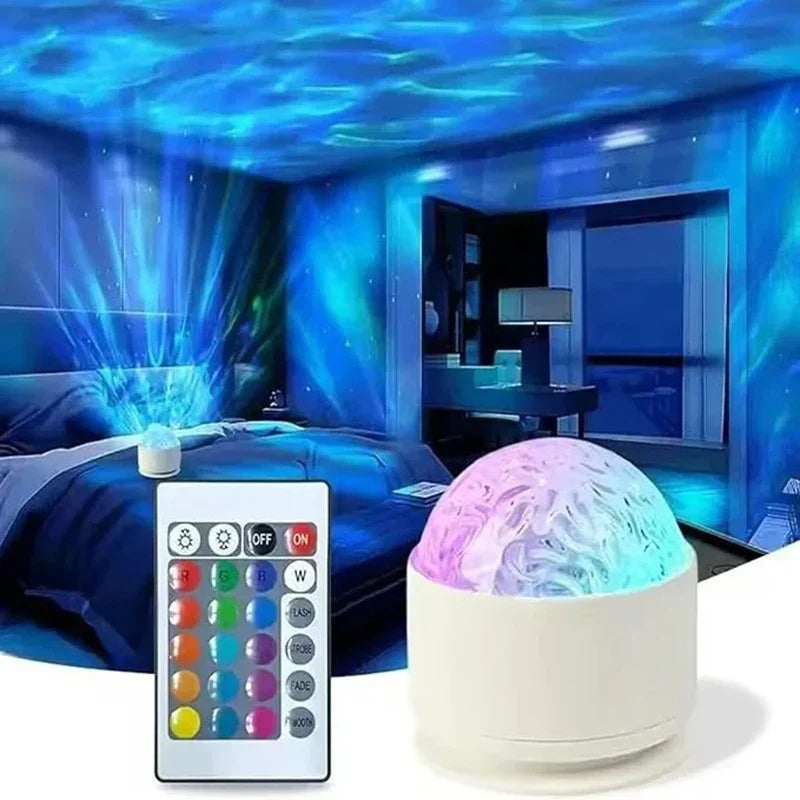Colorful LED Night Light Projector with Remote Control - Halri