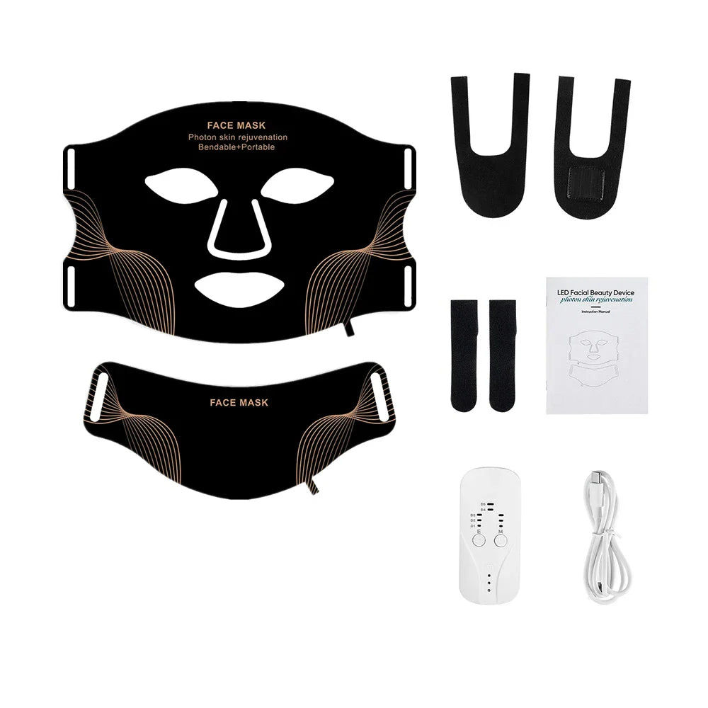 Colorful LED Facial Mask - Intense Light Therapy Coverage