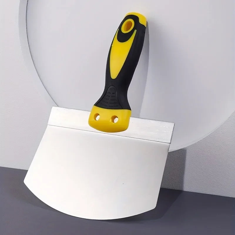 Flexible Rubber Handle Stainless Steel Spatula for DIY