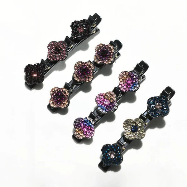 Shiny Gemstone Twist Hair Barrettes