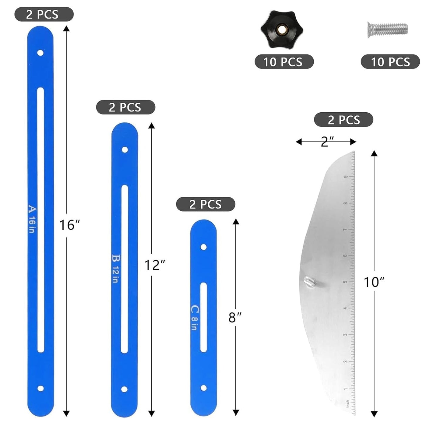 Stair Tread Jig Template Tool โ Adjustable Gauge Made from Durable Material for Stairs, Risers, Shelves, and Partitions.