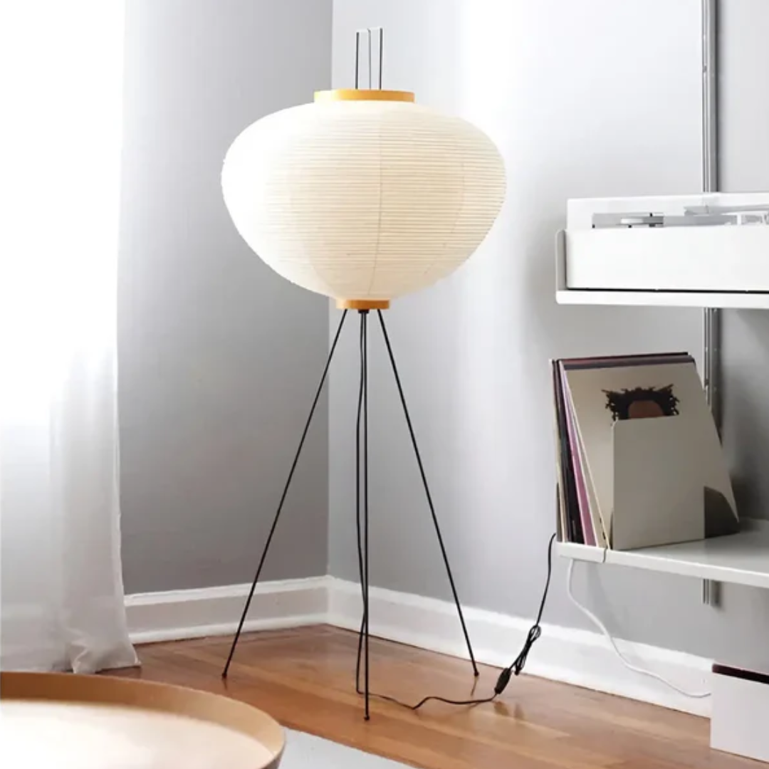 Natural Rice Paper LED Floor Lamp - Halri