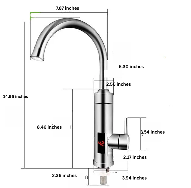 Fast Instant Hot Cold Water Kitchen Faucet Tap