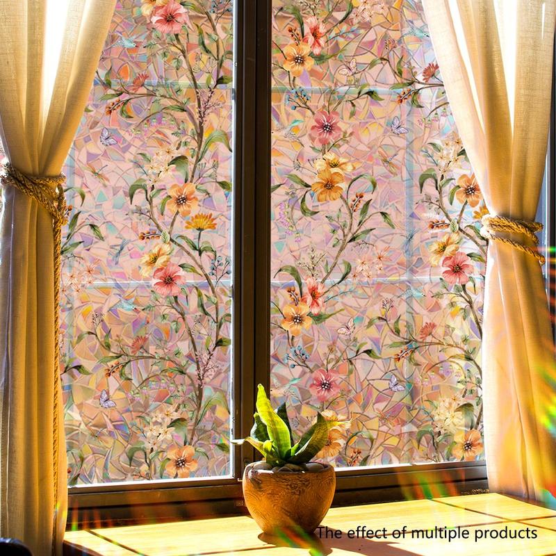Vibrant Flower Window Cling Decal Sticker