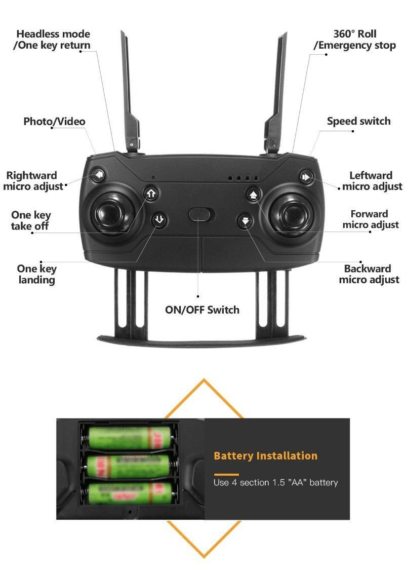 Portable Mini Folding Quadcopter Drone