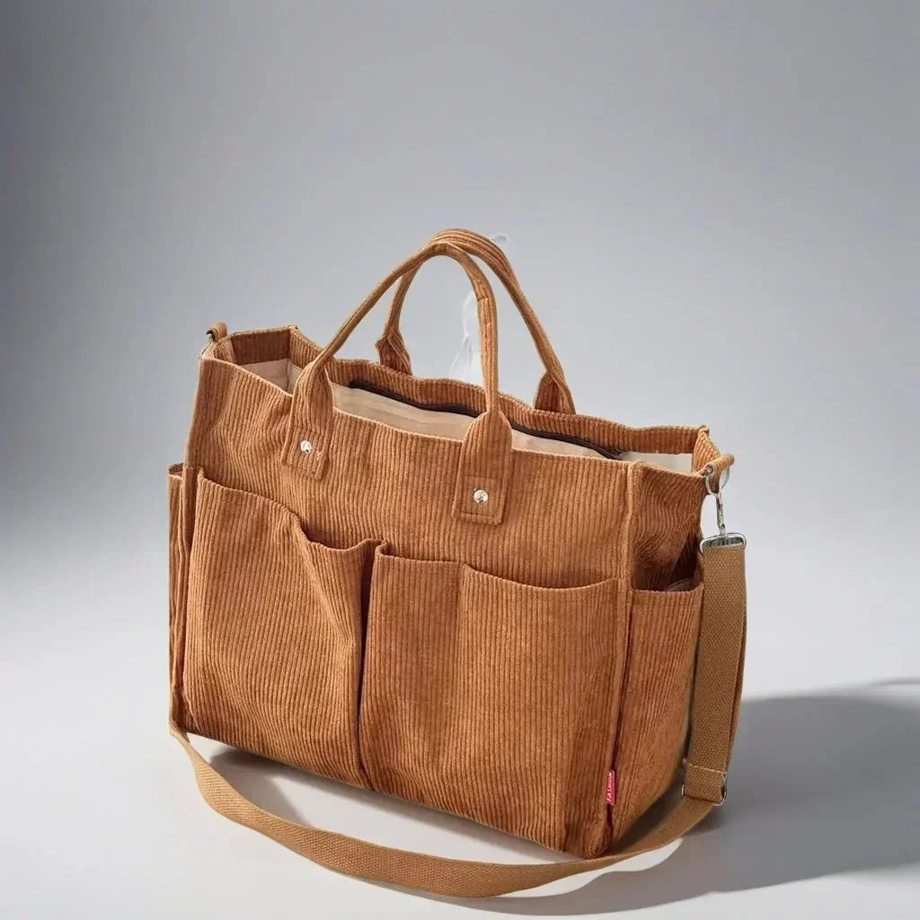 Rugged Corduroy Daily Tote Bag