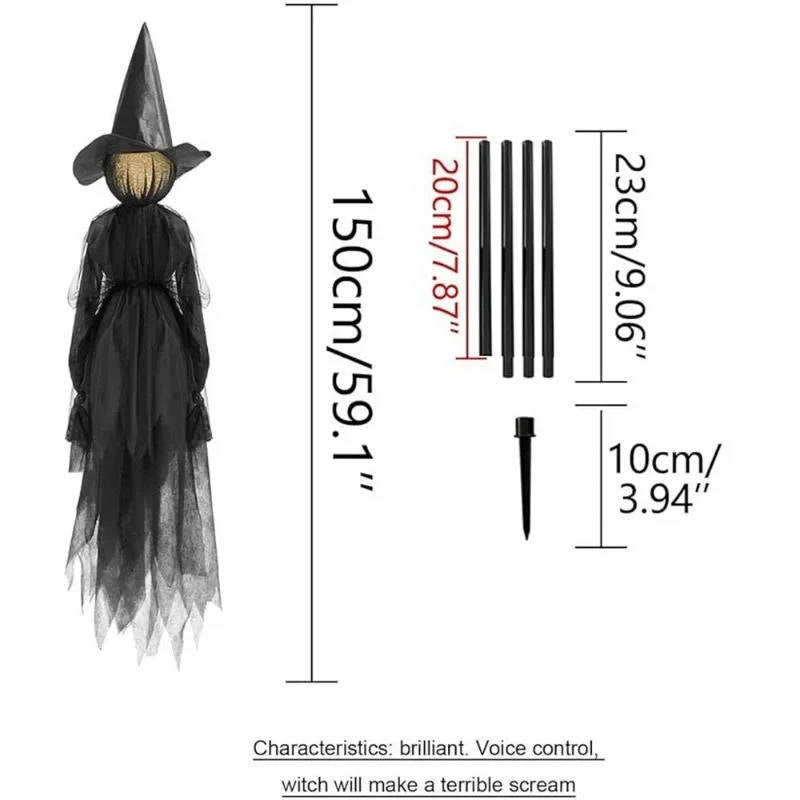 Spooky Sound Activated Witch Decor Set