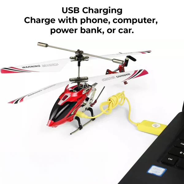 Red Durable Small Remote Control Helicopter with Gyro