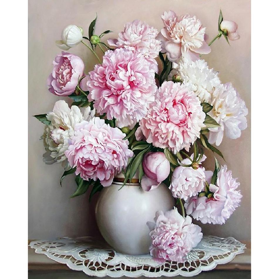 Beautiful Floral Art Paint-By-Number Kit - Halri