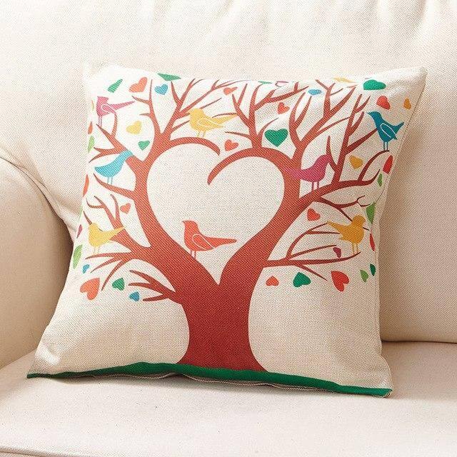 Colorful Forest Pattern Soft Pillow Covers