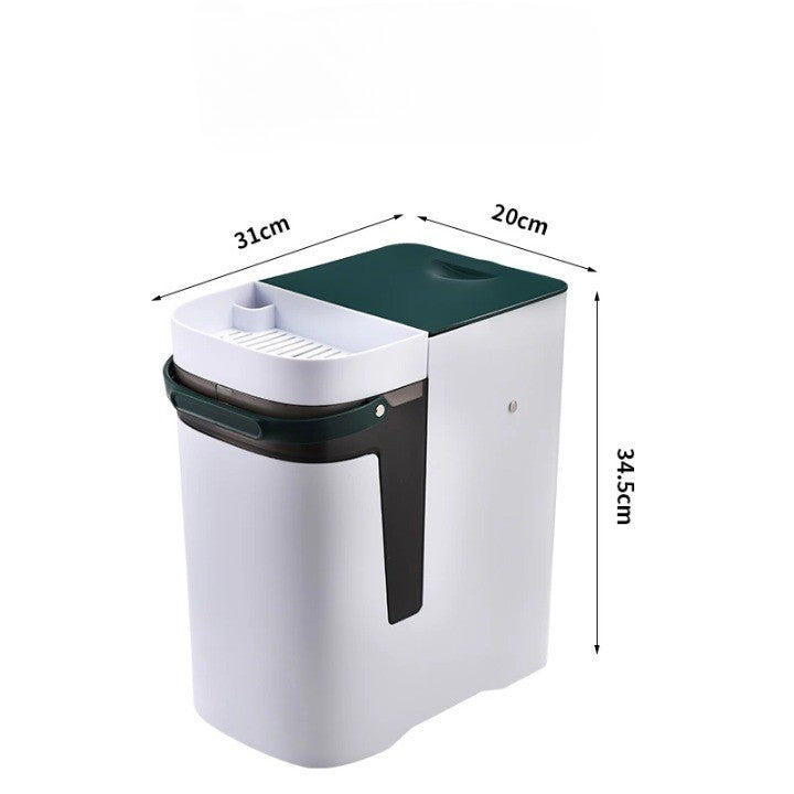 Space Saving Dual Compartment Trash Bin