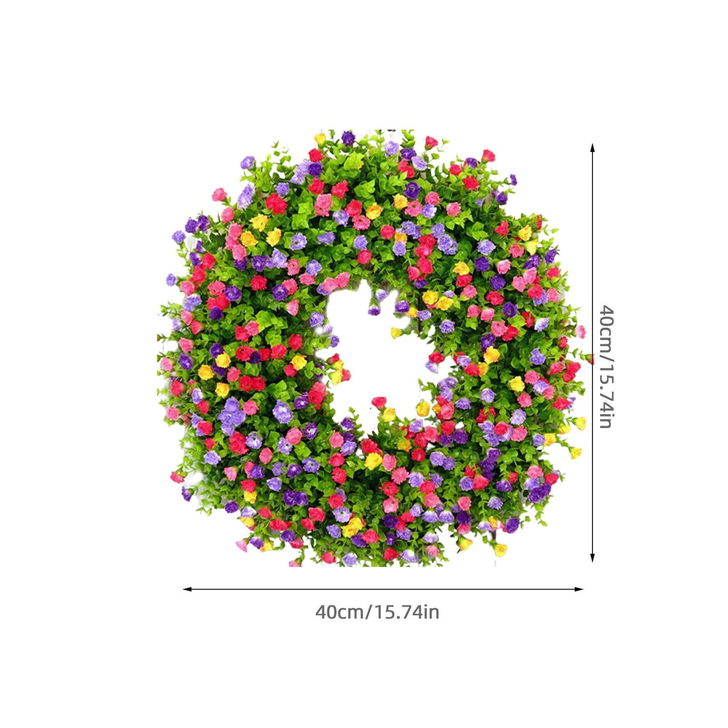Vibrant Artificial Floral Welcome Door Wreath