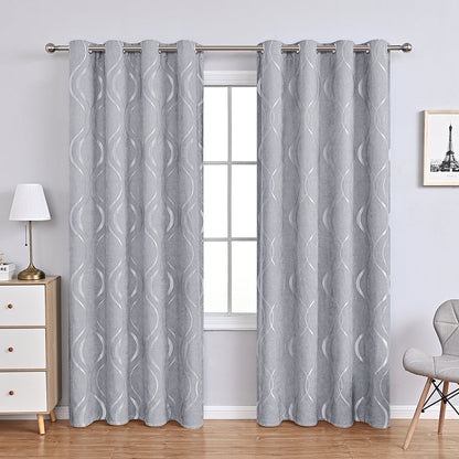 Beautiful Chenille Floral Pattern Drapes