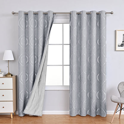 Beautiful Chenille Floral Pattern Drapes - Halri