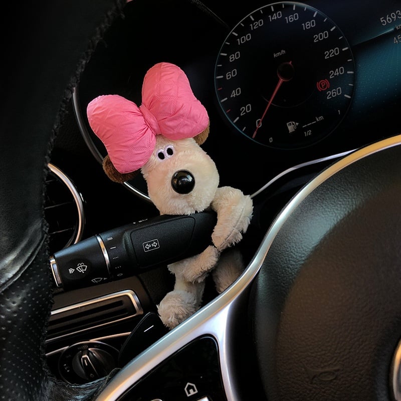 Fun Car Dog Figurine Decoration
