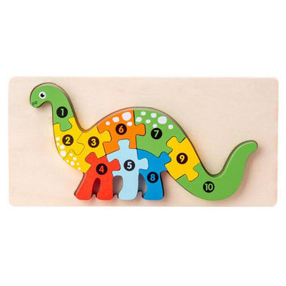 Colorful Wooden Puzzle Blocks Set for Kids