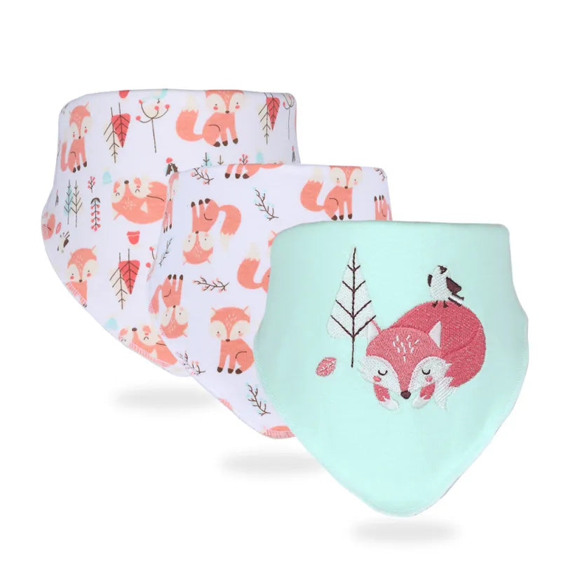 Adorable Baby Bib Scarf Set - Gentle Bibs with Fun Prints
